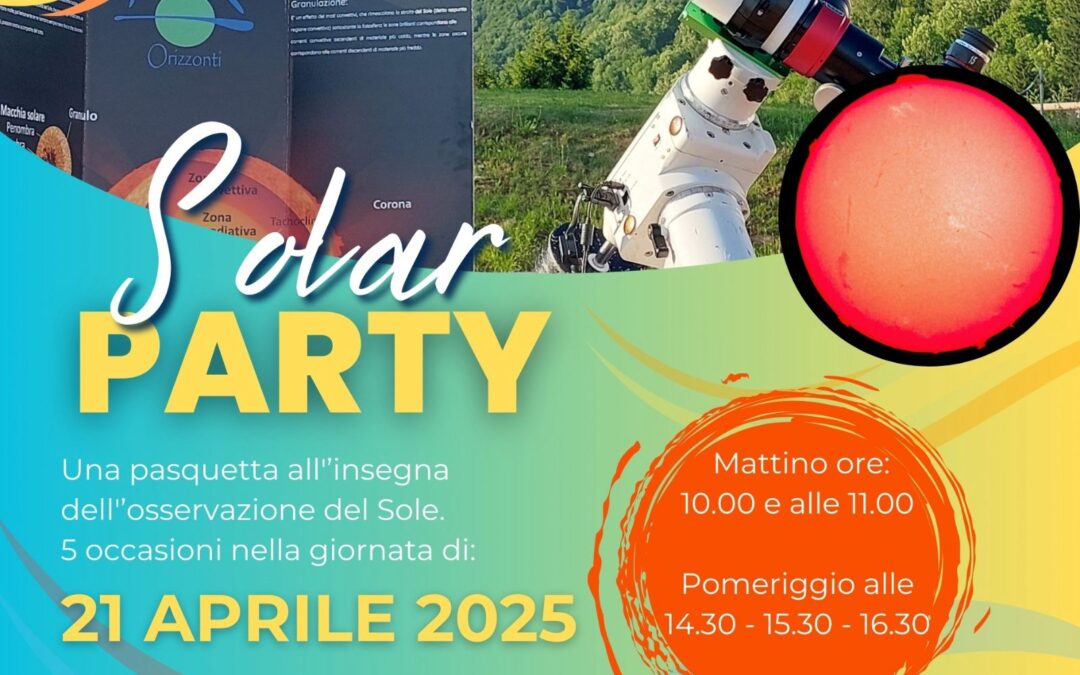 SOLAR PARTY – OSSERVAZIONE DEL SOLE